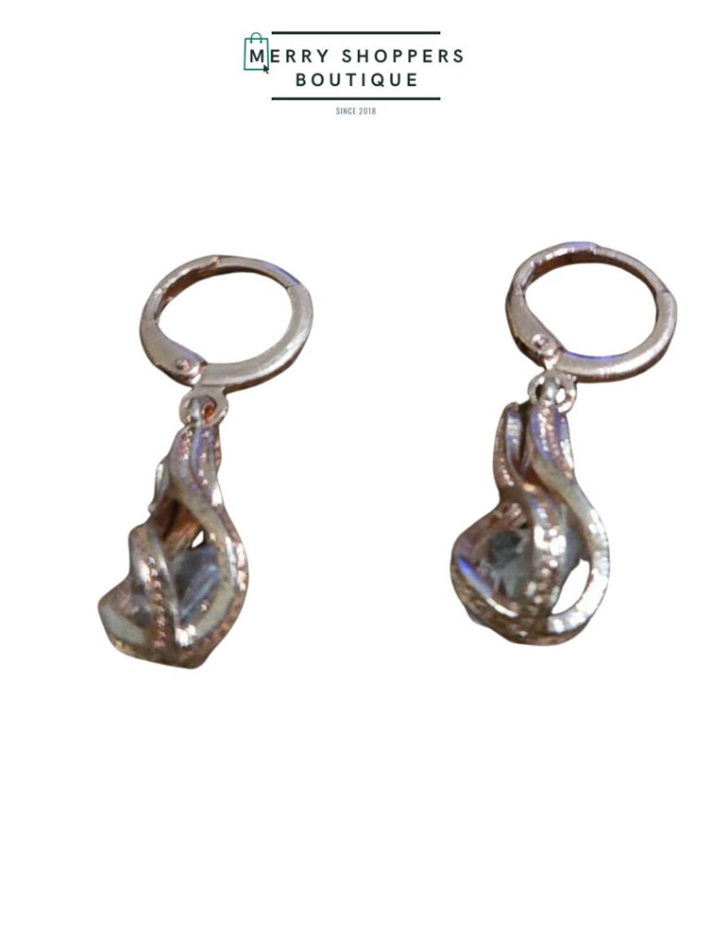 Twisted Crystal Drop Earrings